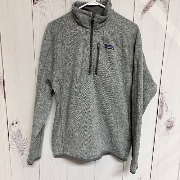 Patagonia Other - Patagonia Men’s Better Sweater 1/4 Zip Large Stone Heather EUC